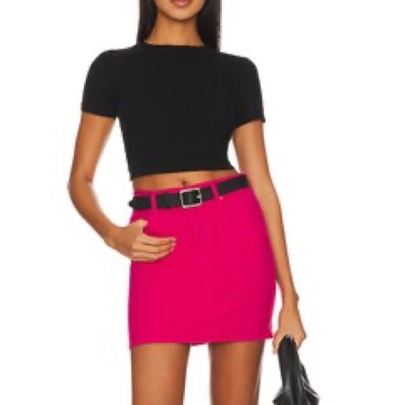 MOTHER High Waist Smokin Double Micro 26 / XS Dk Pink Raspberry Play Date Denim - Picture 3 of 15